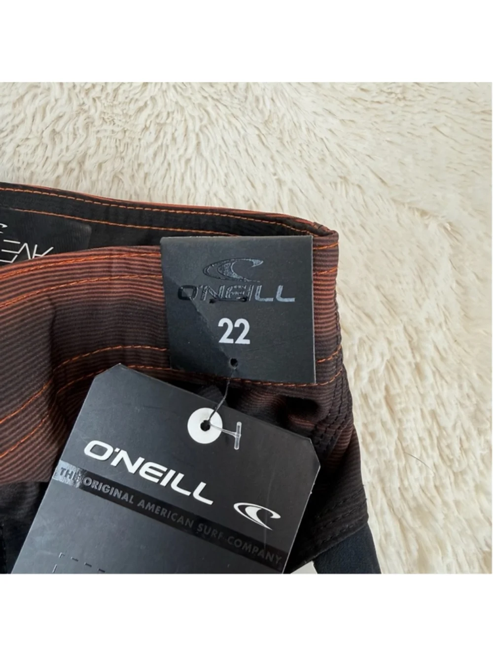 Boys O'Neill Hyperfreak black and yellow board shorts NWT-S